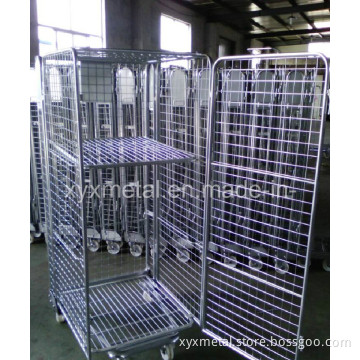 Movable Heavy Duty Foldable Wire Mesh Trolley